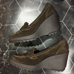 Steve Madden Suede penny loafer wedges